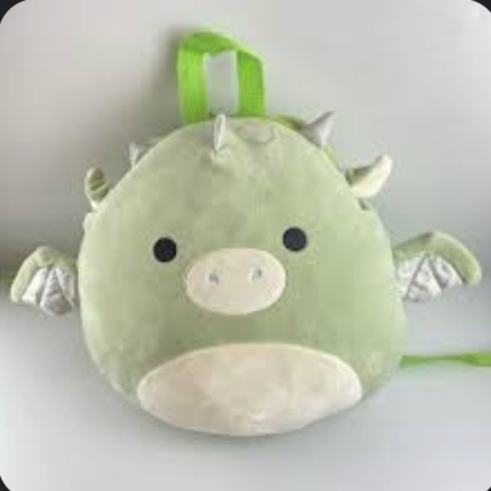 12" Squishmallows Green Dragon Backpack